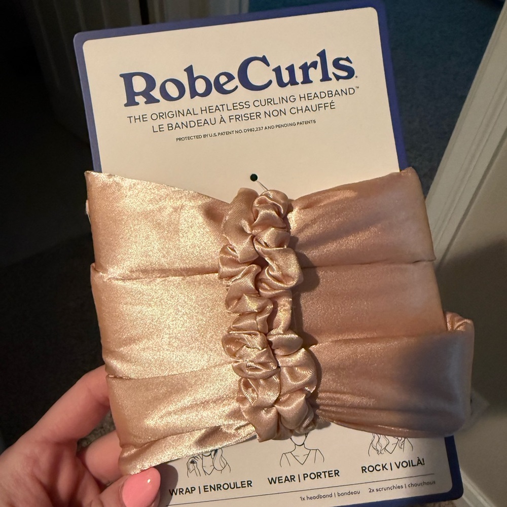 RobeCurls Satin Heatless Curling Headband